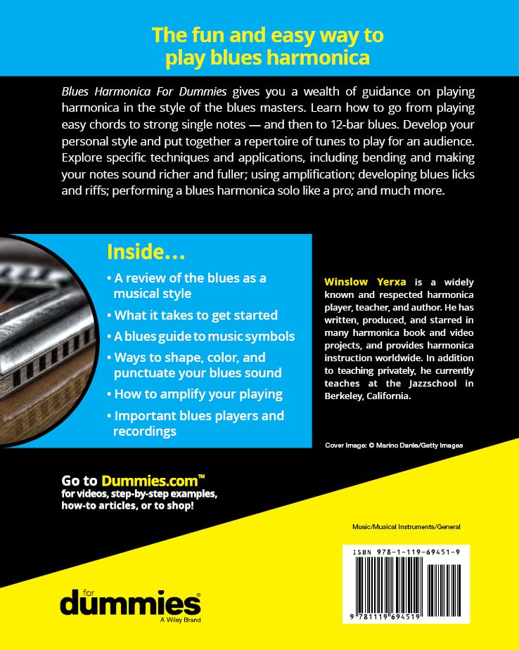 Blues Harmonica For Dummies (For Dummies (Music)),Used