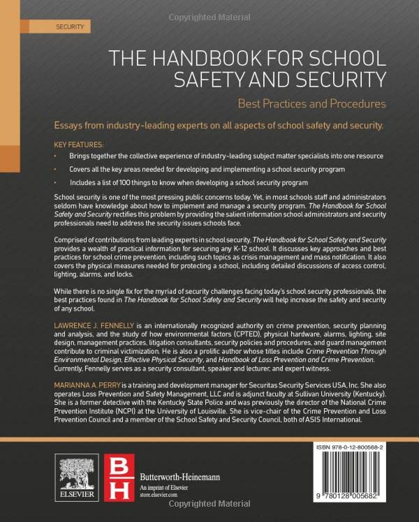 The Handbook for School Safety and Security: Best Practices and Procedures,Used