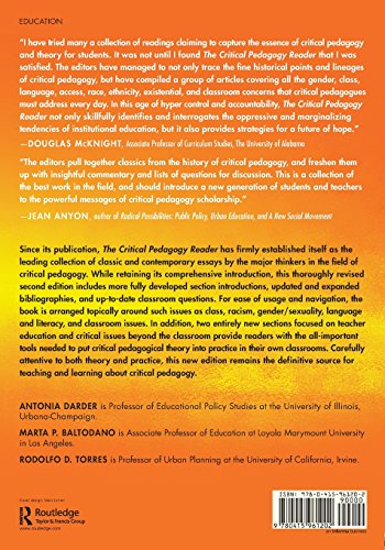 The Critical Pedagogy Reader: Second Edition,New