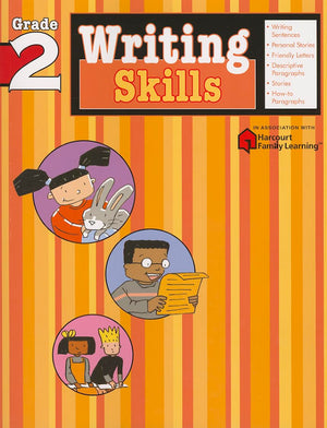 Writing Skills: Grade 2 (Flash Kids Harcourt Family Learning),Used