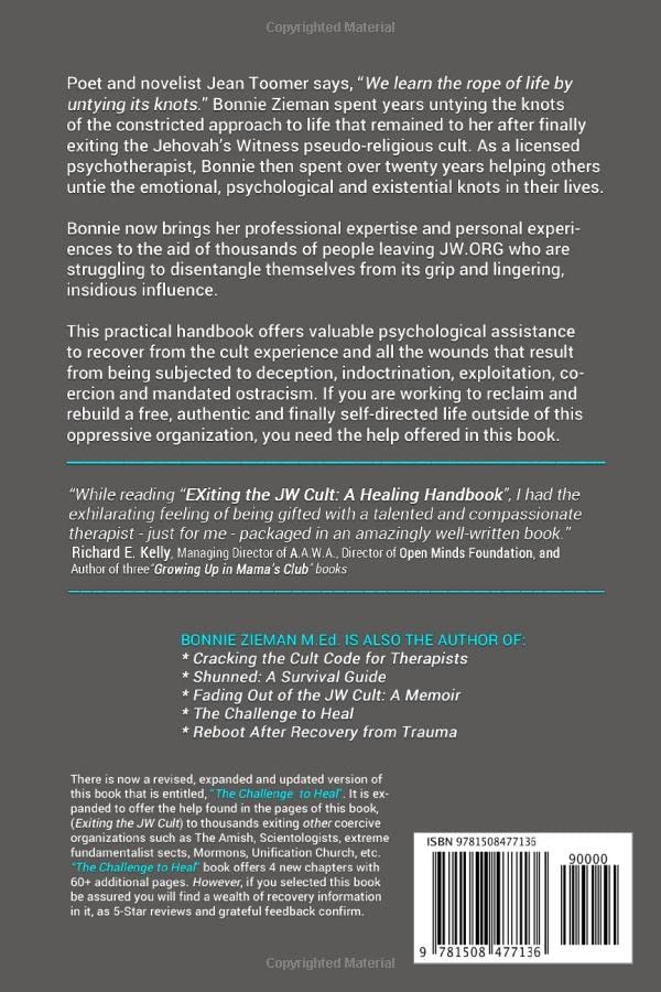 EXiting the JW Cult: A Healing Handbook: For Current & Former Jehovah's Witnesses,New