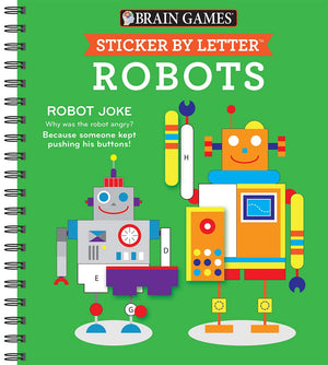 Brain Games  Sticker By Letter: Robots (Sticker Puzzles  Kids Activity Book)