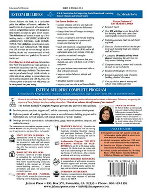 Esteem Builders: A K8 Curriculum for Improving Social Emotional Learning, School Climate and School Safety,New