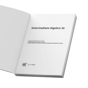 Intermediate Algebra 2e by OpenStax (paperback version, B&W) part 1 & 2,Used