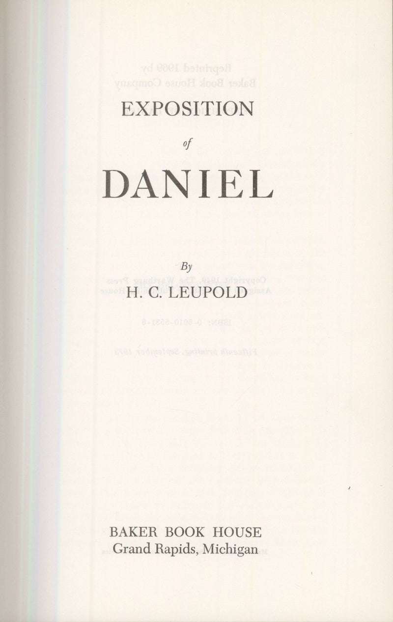 Exposition of Daniel,Used