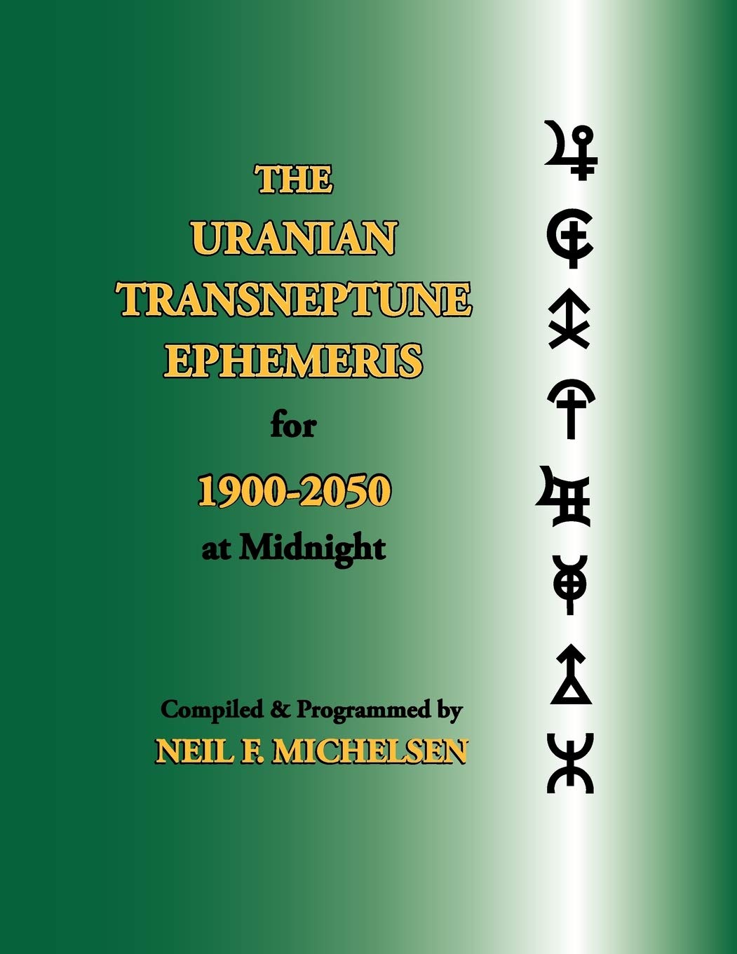 The Uranian Transneptune Ephemeris for 19002050 at Midnight,Used