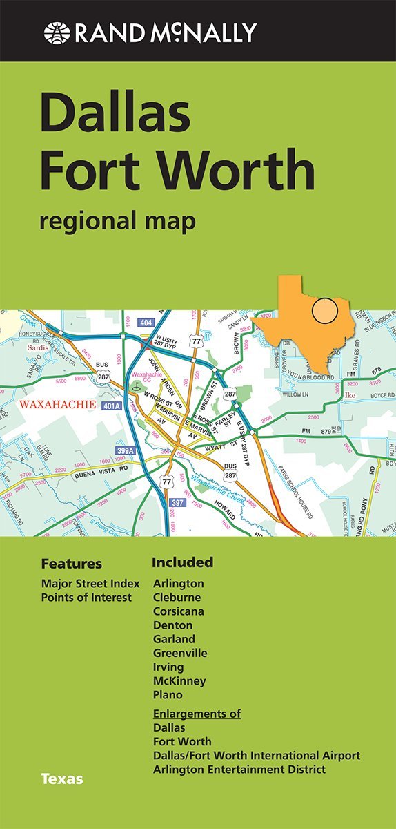 Rand McNally Folded Map: Dallas Fort Worth Regional Map,Used