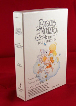 Holy Bible, New King James Version: Precious Moments Baby Bible White Leatherflex,Used