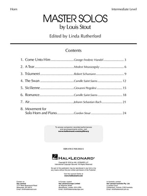 Master Solos Intermediate Level  French Horn: Book/Online Audio