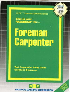 Foreman Carpenter (Career Examination Series),Used