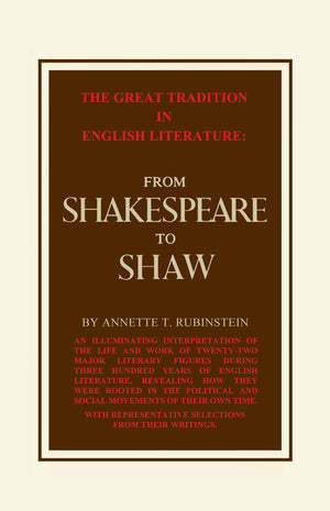 The Great Tradition in English Literature (Modern Reader Paperbacks) (2 Volume Set),Used