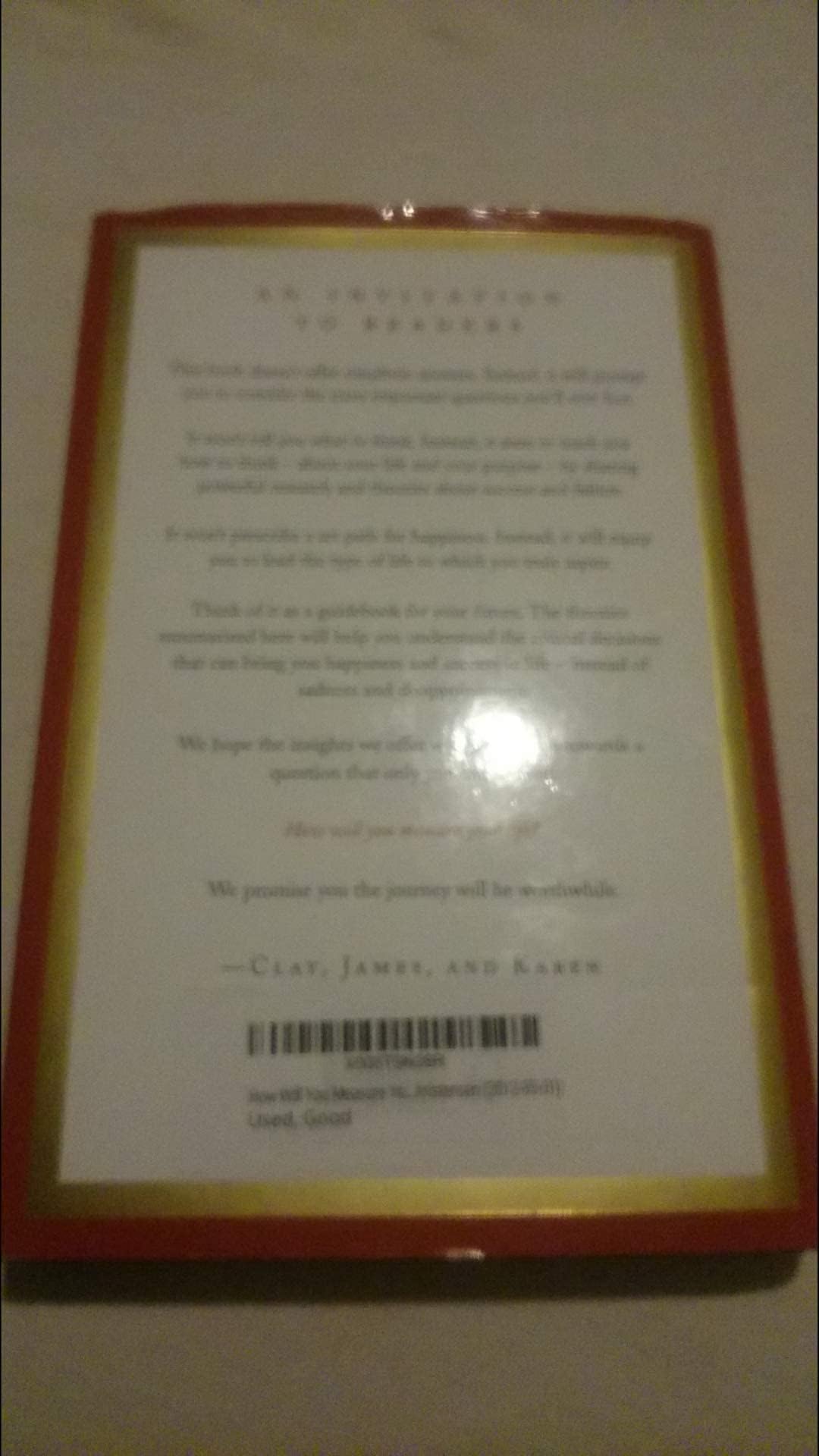 How Will You Measure Your Life?,New