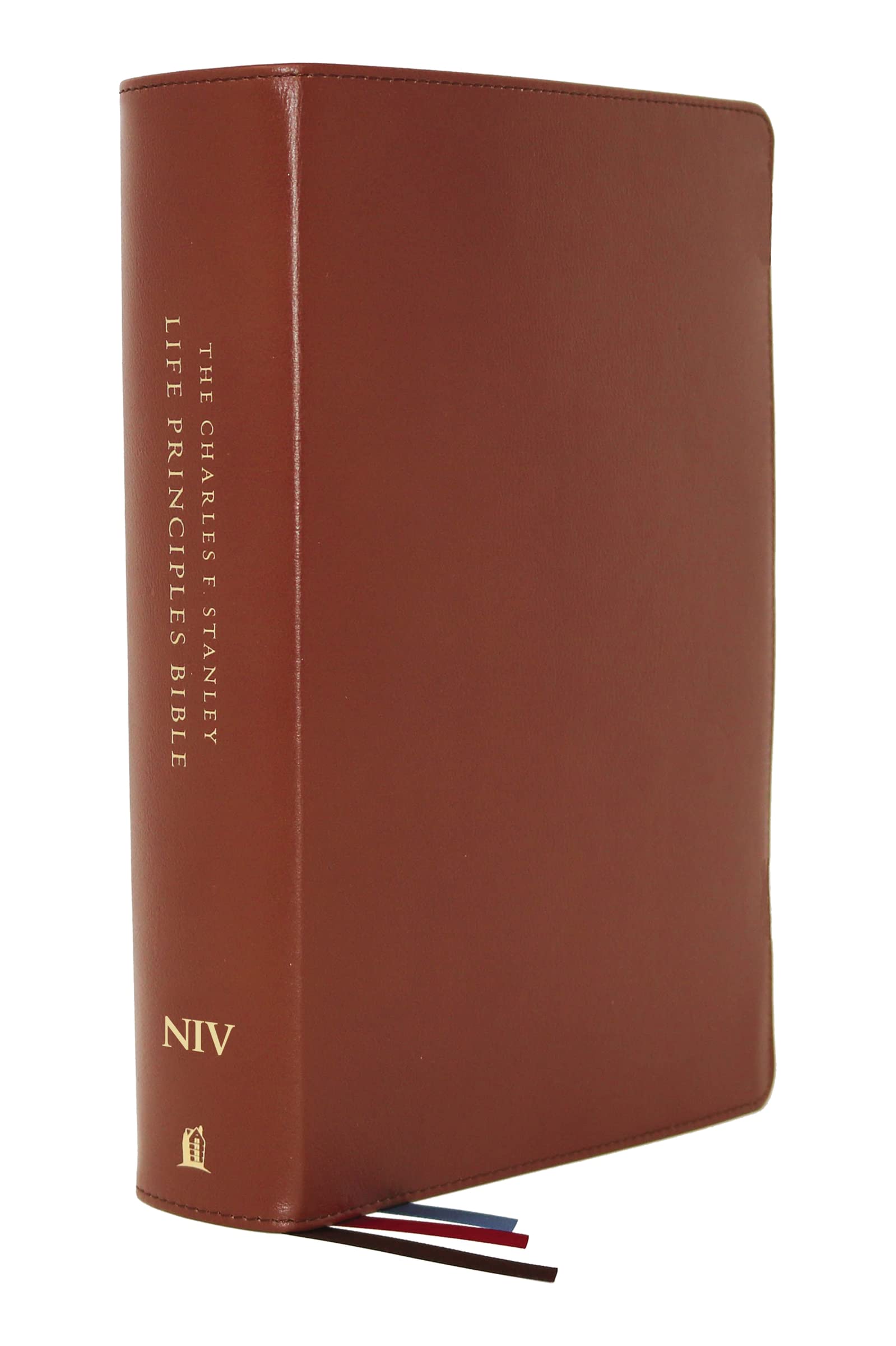 NIV, Charles F. Stanley Life Principles Bible, 2nd Edition, Genuine Leather, Brown, Thumb Indexed, Comfort Print: Growing in Kno