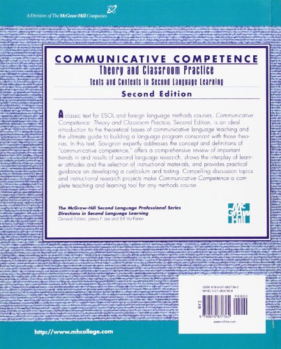Communicative Competence: Theory and Classroom Practice,Used