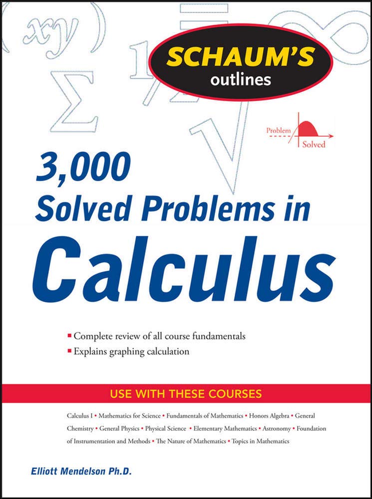 Schaum's 3,000 Solved Problems in Calculus (Schaum's Outlines),Used