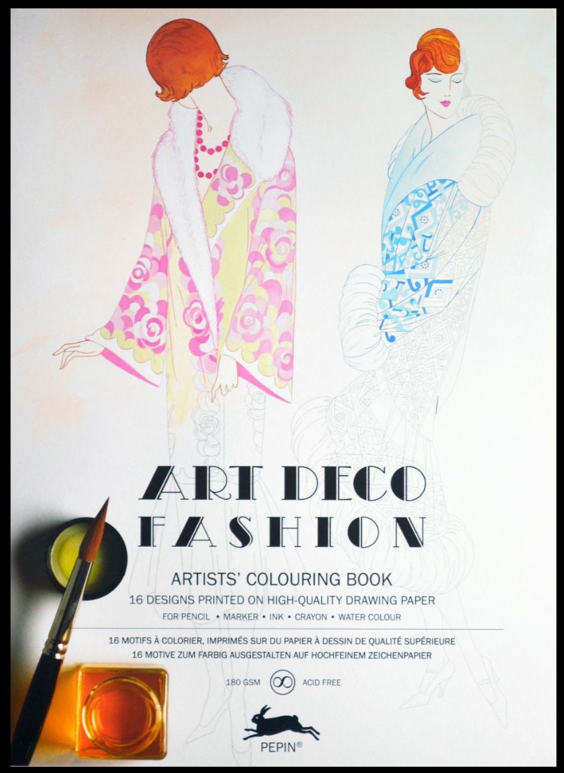 Art Deco Fashion: Artists' Colouring Book (Multilingual Edition),Used