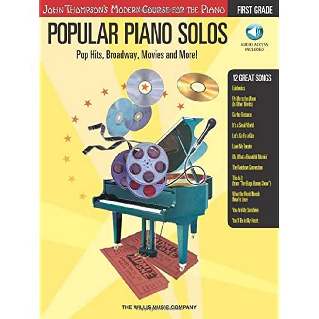 Popular Piano Solos  First Grade: Pop Hits, Broadway, Movies and More! (Book with CD),Used