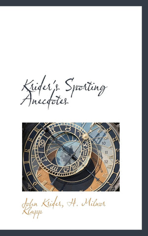 Krider's Sporting Anecdotes,Used