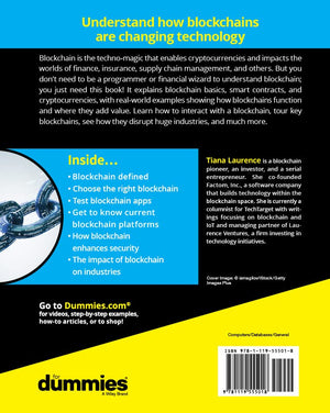 Blockchain For Dummies (For Dummies (Computer/Tech)),Used