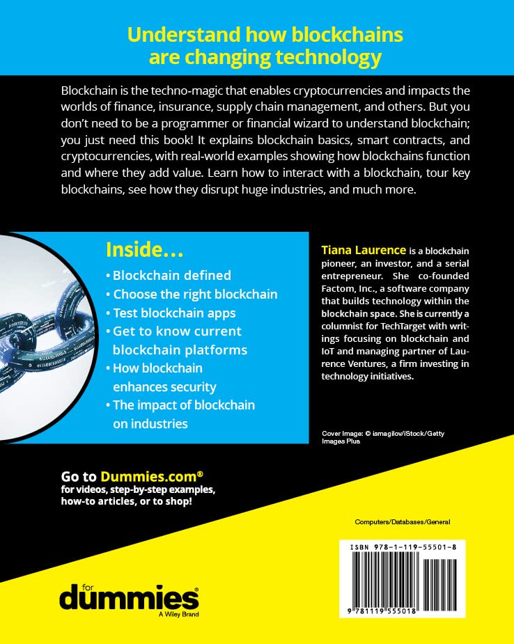 Blockchain For Dummies (For Dummies (Computer/Tech)),Used
