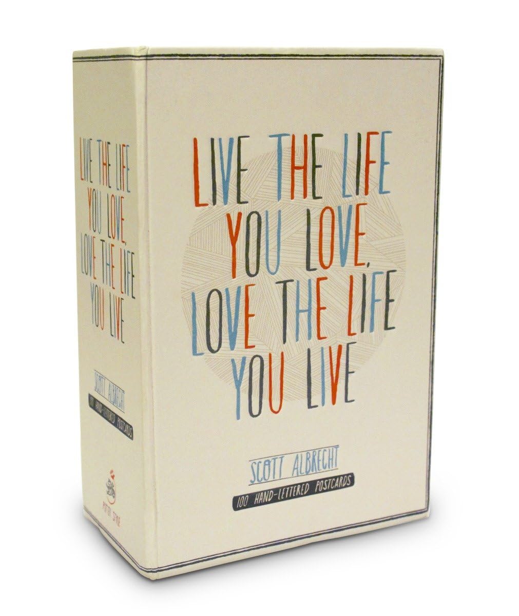 Live the Life You Love Postcard Box: 100 HANDLETTERED POSTCARDS,Used