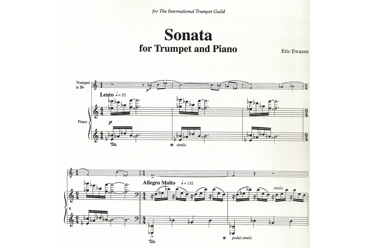 Sonata for Trumpet and Piano: Trumpet,Used