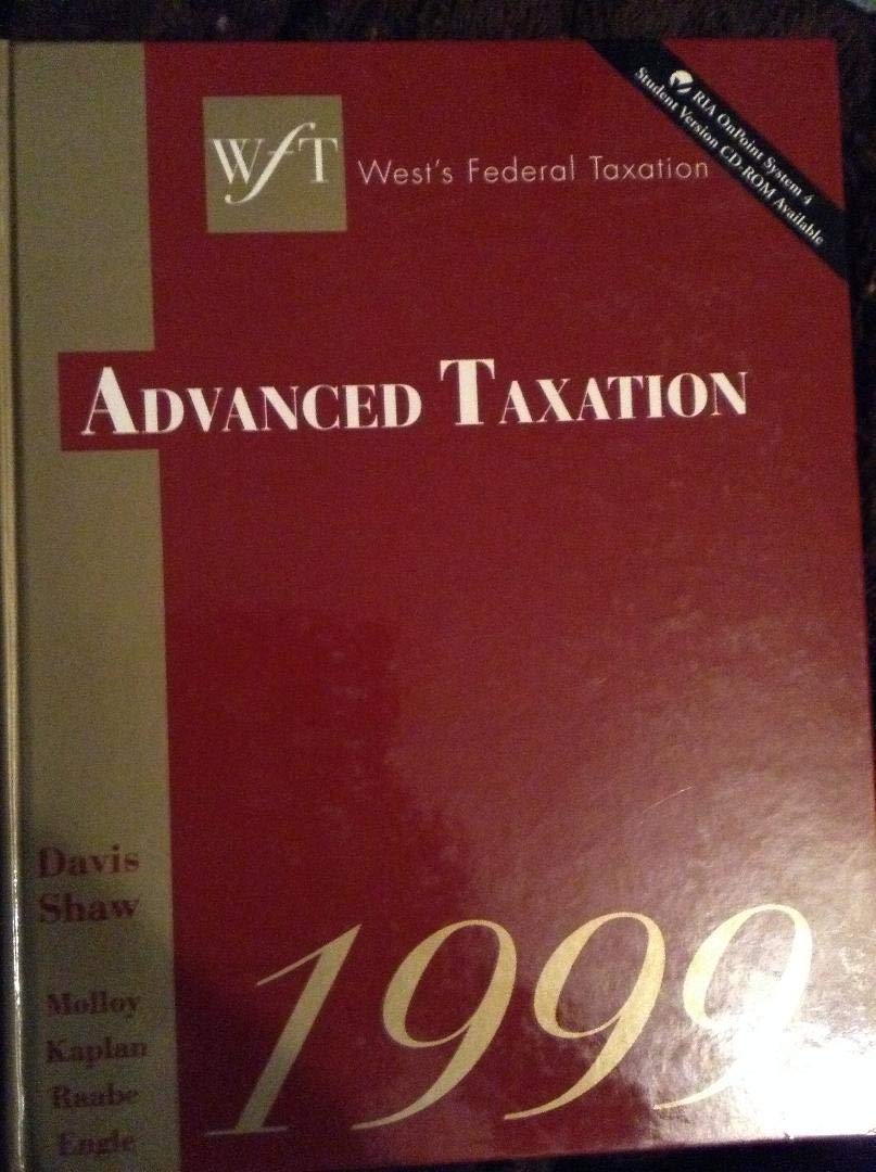 West Fed Tax: Advanced Business 99cy,Used