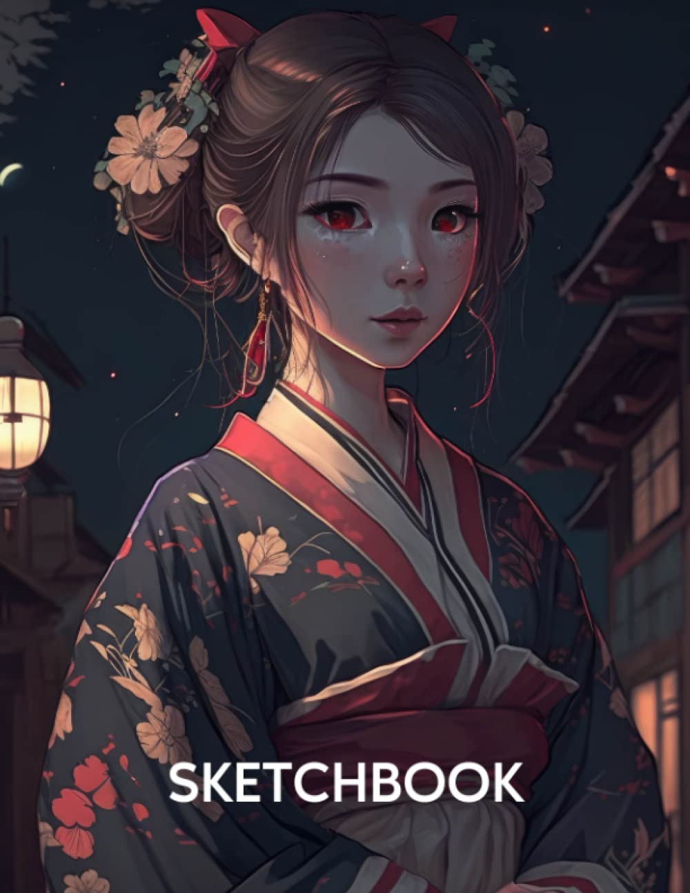 Sketchbook: Anime style cover, sketchbook for Drawing, Coloring, Sketching and Doodling manga, 8.5 x 11 110 pages,Used