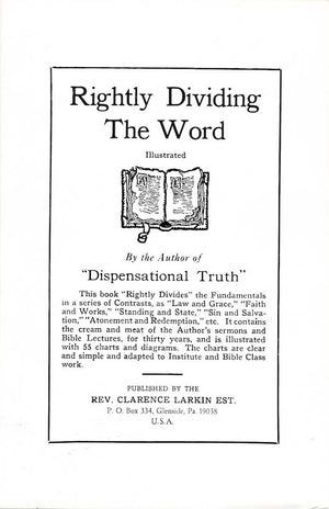Rightly Dividing The Word