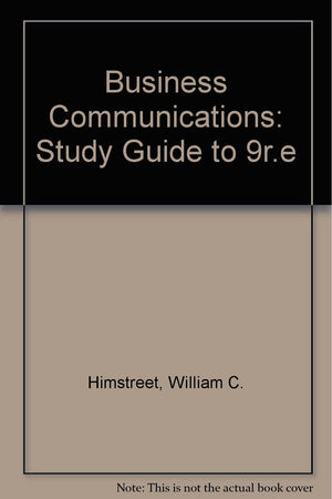 Business Communications: Study Guide to 9r.e,Used