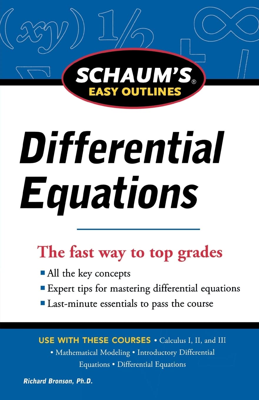 Schaum'S Easy Outline Of Differential Equations, Revised Edition,New