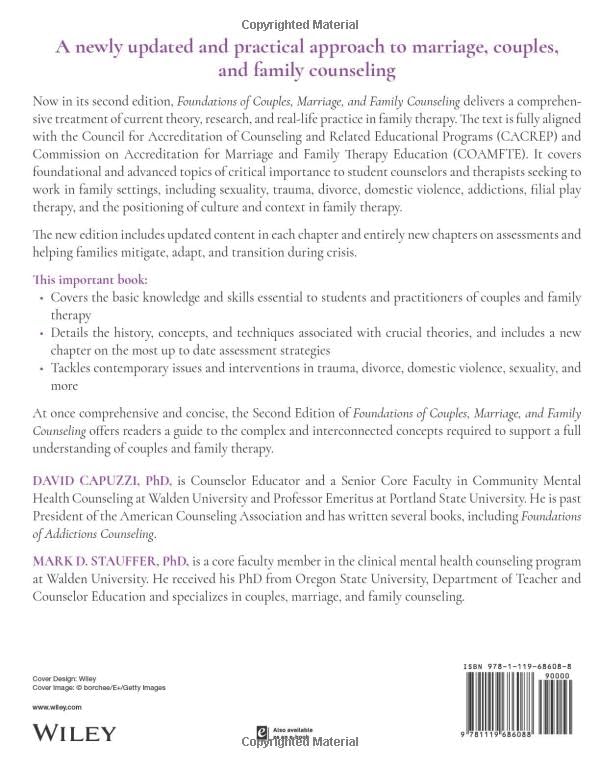 Foundations of Couples, Marriage, and Family Counseling,Used