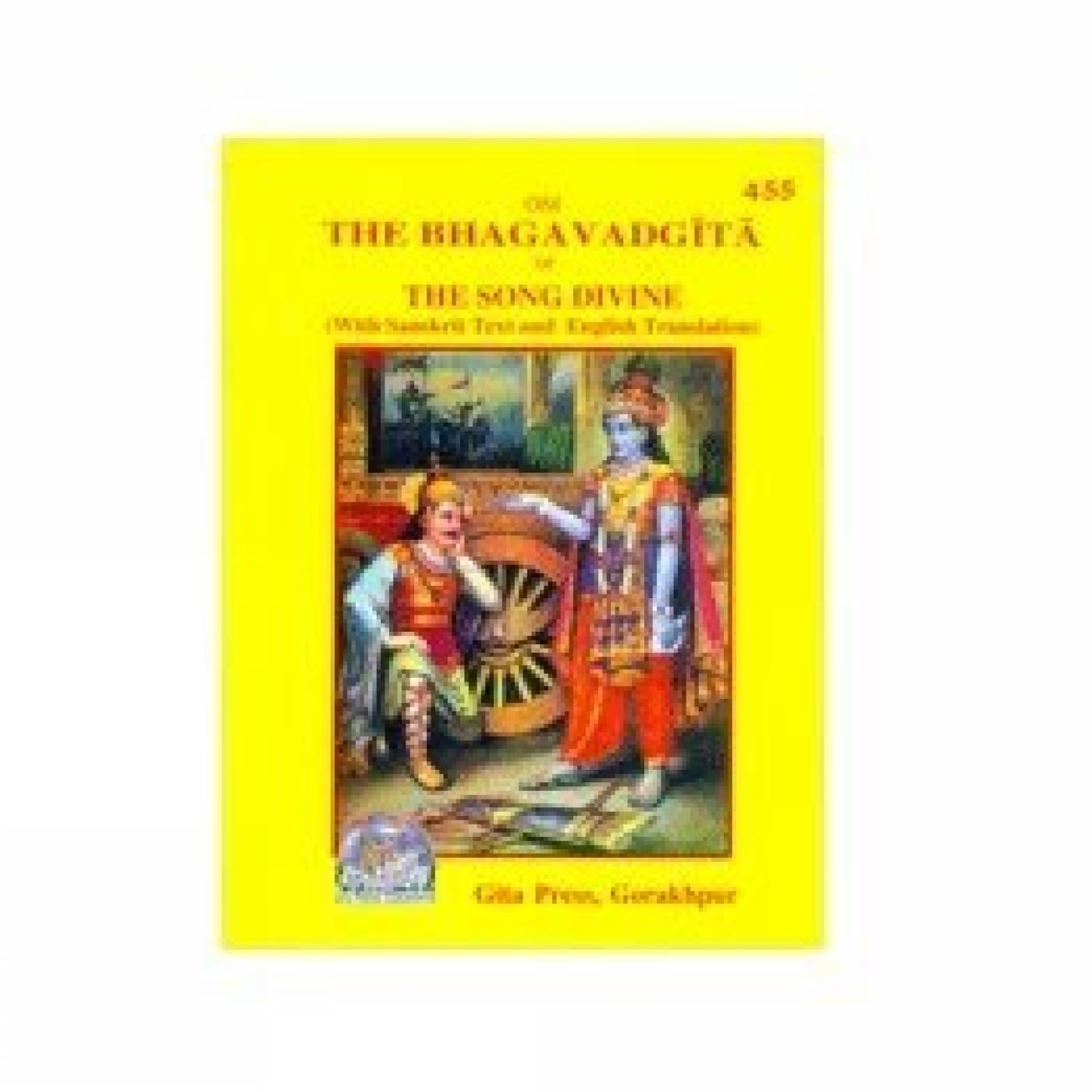 The Bhagavad Gita or Divine Song With Sanskrit Text and English Translation, Pocket Ed. # 455 (English and Hindi Edition),Used