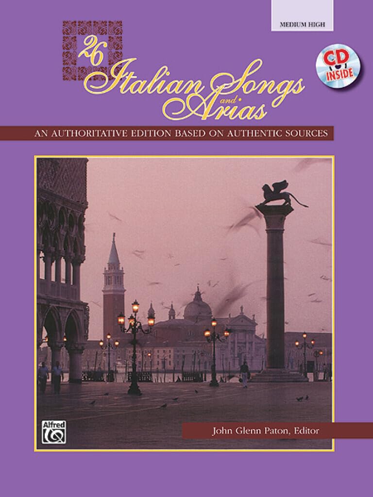26 Italian Songs and Arias: Medium High Voice, Book & CD,Used