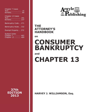 The Attorney's Handbook on Consumer Bankruptcy and Chapter 13 (37th Ed., 2013),Used