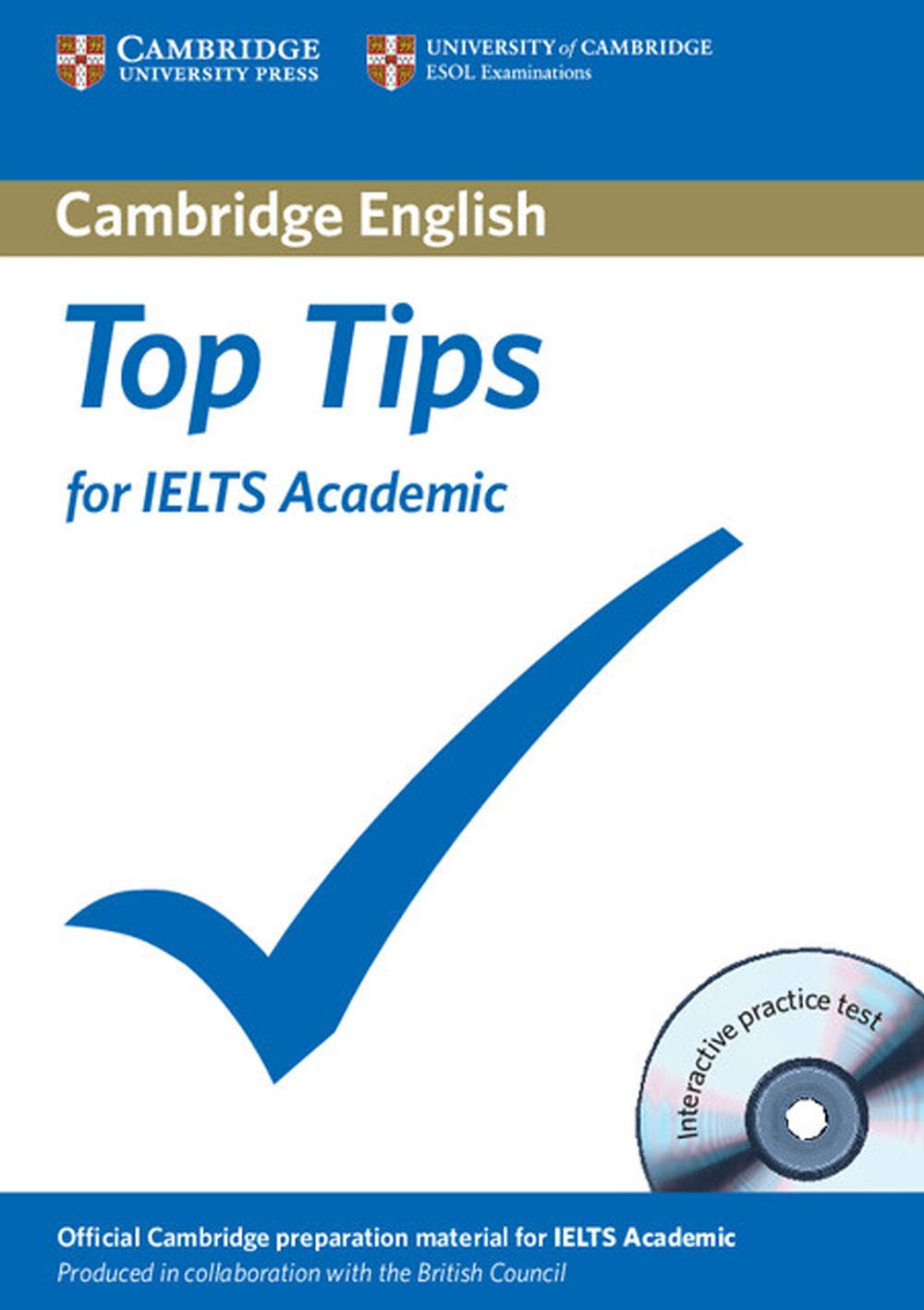 Top Tips for IELTS Academic Paperback with CDROM,Used