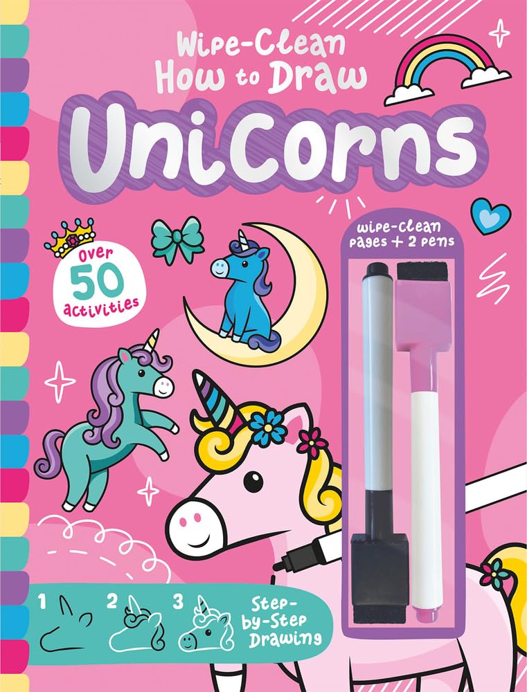 WipeClean How to Draw Unicorns,New