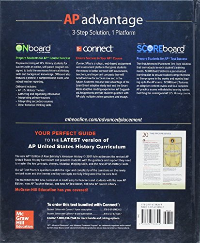 Brinkley, American History: Connecting with the Past UPDATED AP Edition, 2017, 15e, Student Edition (A/P US HISTORY),Used