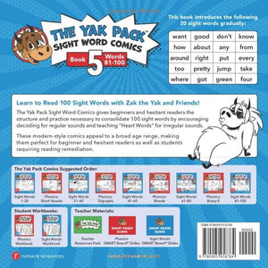 The Yak Pack: Sight Word Stories: Book 5: Comic Books to Practice Reading Dolch Sight Words (81100) (The Yak Pack  Phonics & S,Used