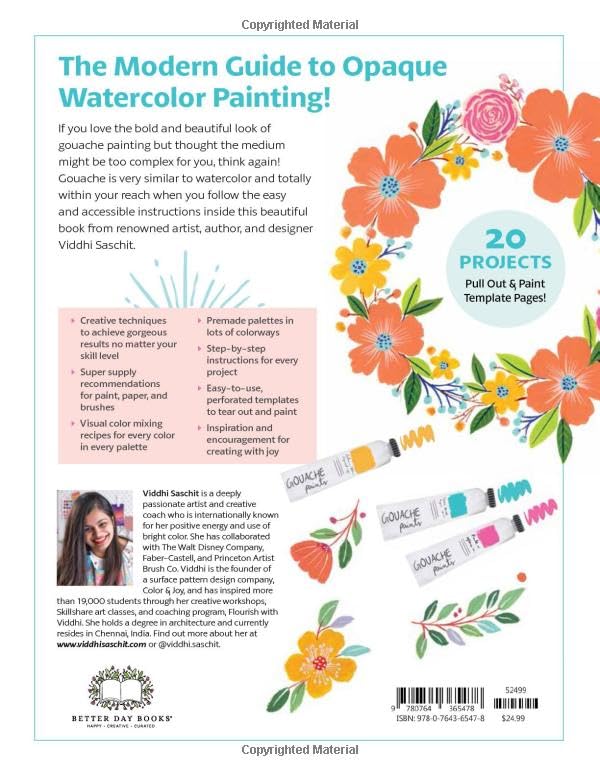 Gorgeous Gouache: The Absolute Beginner's Guide to Opaque Watercolor Painting,Used