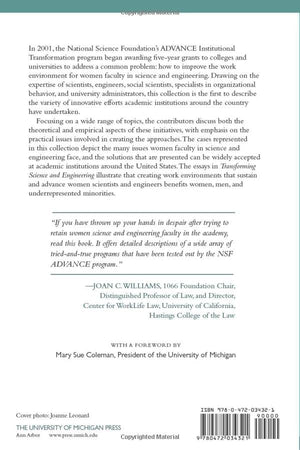 Transforming Science and Engineering: Advancing Academic Women,Used