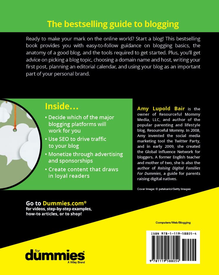 Blogging For Dummies (For Dummies (Computer/Tech)),Used