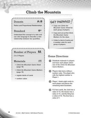 Math Games: SkillBased Practice for Sixth Grade,Used