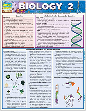 Biology 2 QuickStudy Laminated Reference Guide (QuickStudy Academic),New