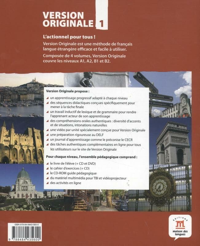 Version Originale 1 Livre de llve+ CD + DVD: Version Originale 1 Livre de llve+ CD + DVD (Spanish and French Edition),Used