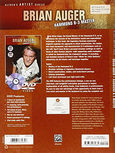 Brian Auger  Hammond B3 Master: Learn Keyboard Techniques From The Legend Himself, Book & Online Audio (Alfred'S Artist Serie