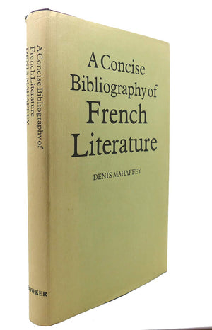 A concise bibliography of French literature,Used
