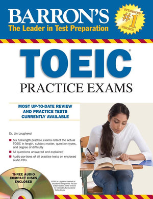 Barron's TOEIC Practice Exams with 4 Audio CDs,Used