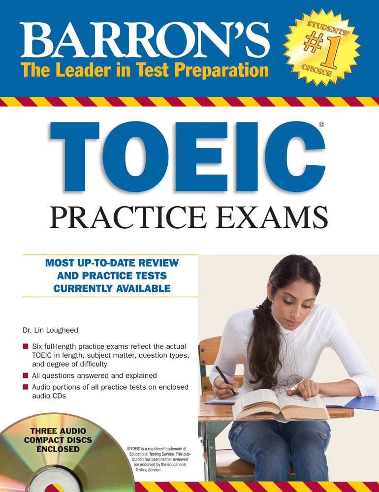 Barron's TOEIC Practice Exams with 4 Audio CDs,Used