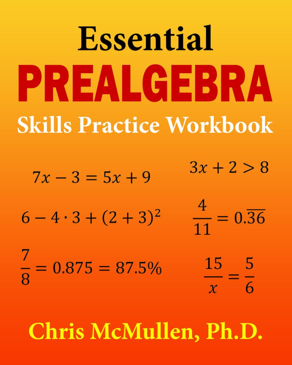 Essential Prealgebra Skills Practice Workbook,New